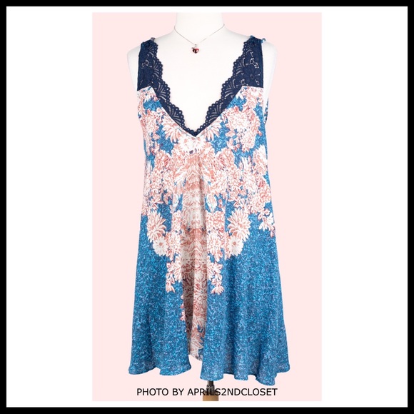 FREE PEOPLE BOHO FLOWY SLIP SUN TANK DRESS A3C - Picture 14 of 16